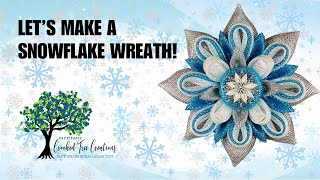 Learn How To Make a Snowflake Wreath this Winter [upl. by Ayekahs]