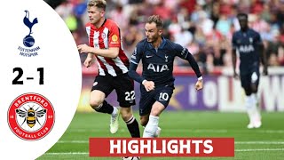 Tottenham Hotspur vs Brentford 21 Highlights  premier league 20242025 [upl. by Mij]