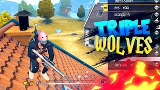 🔥Triple Wolves🔥  Best Attacking eSports Highlights  Garena Free Fire ucg [upl. by Ennairoc445]