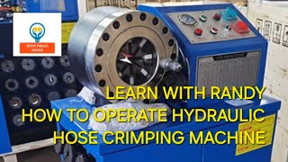 QUICK UNDERSTANDING OF HOW THE HYDRAULIC HOSE CRIMPING MACHINE WORKS [upl. by Alyn]