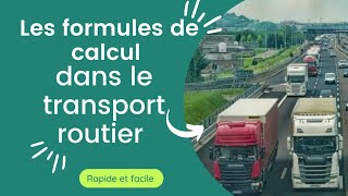 calculs à faire dans le transport  astuce pour baisser la consommation de carburant poids lourds [upl. by Namreg]