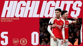 A FIVESTAR DISPLAY 🤩  HIGHLIGHTS  Arsenal vs Chelsea 50  Trossard White 2 Havertz 2 [upl. by Holms]