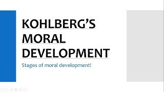 Kohlbergs moral development  stages of moral development  CDP  CTETDSSSB [upl. by Milstone]