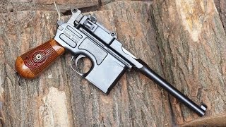 Shooting the 9 mm Mauser C96 quotRed 9quot Broomhandle pistol [upl. by Burhans]