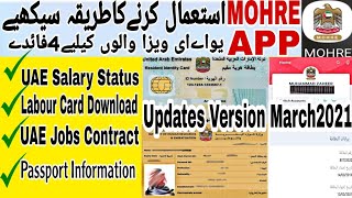 How To Use MOHRE Application and Make Account 21How To UAE Labour Card DownloadMohre job Contract [upl. by Danna936]