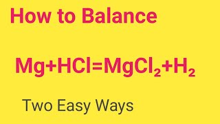 MgHClMgCl2H2 Balanced Equation Magnesium  Hydrochloric Acid Balanced Equation [upl. by Etnaud]