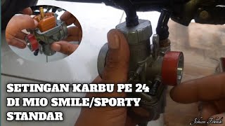 Setingan karbu PE 24 di mio smilesporty standar [upl. by Etak]