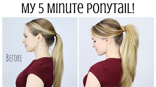 My 5 Minute Ponytail Routine  KayleyMelissa [upl. by Mira970]