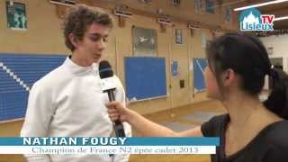 ESCRIME  Nathan Fougy champion de France N2 épée cadet 2013 [upl. by Nikolia]