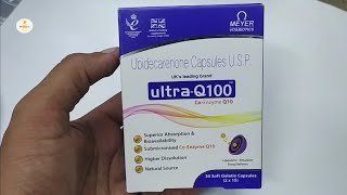 UltraQ100 Capsule  Ubidecarenone Capsule  Ultra Q 100 Capsule  Co Enzyme Q10 Capsule Uses [upl. by Ahsinhoj]