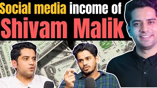 How Much Shivam Malik Earn from Instagram Best of RealTalk [upl. by Karwan148]