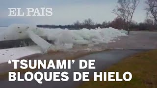 Un tsunami de hielo golpea la frontera entre Estados Unidos y Canadá [upl. by Ashton401]