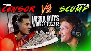 FaZe Censor vs OpTic Scump  1v1 LOSER BUYS WINNER YEEZYS [upl. by Ybhsa]