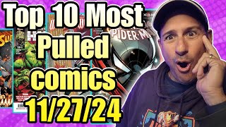 Top 10 Most Pulled Comic Books 112724 A STACKED WEEK [upl. by Ainezey217]