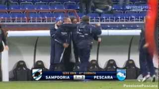 Pescara in SERIE A  Ultimi minuti della partita e festeggiamenti della squadra [upl. by Daven]