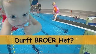 VAN DUiKPLANK BiJ ZWEMLES  Bellinga Family Vlog 771 [upl. by Initsed]