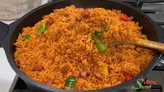 THIS IS THE EASIEST JOLLOF RICE  Tips To Make The Perfect Jollof RICE Every Time SOOO DELICIOUS 😋 [upl. by Ecinej]