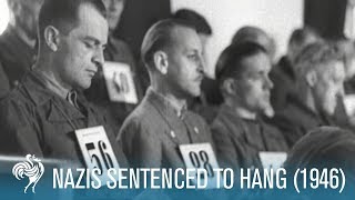 58 Nazis Sentenced To Hang Dachau Trials 1946  British Pathé [upl. by Laekcim]