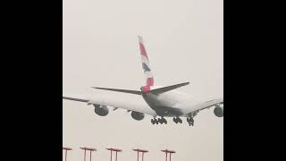 British airways A380841 coming from Miami to landing 🛬 London Heathrow Airport [upl. by Avlem]