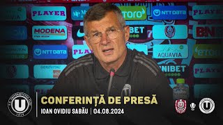 🎙 CONFERINȚĂ DE PRESĂ  Ioan Ovidiu Sabău după victoria cu CFR [upl. by Milford]