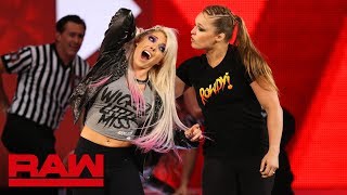 Ronda Rousey violates suspension to brutalize Alexa Bliss Raw July 16 2018 [upl. by Gauthier]