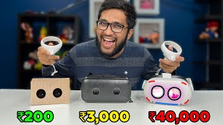 Cheap VS Expensive VR Headsets  Rs200 VS Rs3000 VS Rs 40000 [upl. by Annoel192]