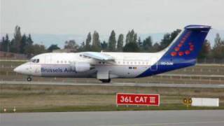 Avro RJ85 SN Brussels Take off at Lyon [upl. by Finnie]