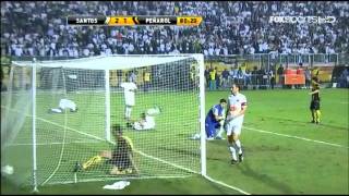 Santos Peñarol goles y pelea [upl. by Saimerej686]