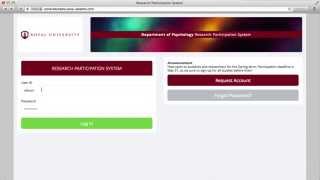 Sona Systems  Participant Tutorial [upl. by Viscardi467]