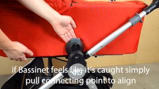 HowTo Install Bumbleride Single Carrycot on Indie Stroller or Speed Stroller [upl. by Derinna727]