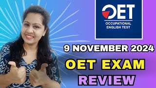 9 NOVEMBER 2024 OET EXAM REVIEW IntrospectionComplete Question paper 9nov2024oetexam oet [upl. by Brunelle]