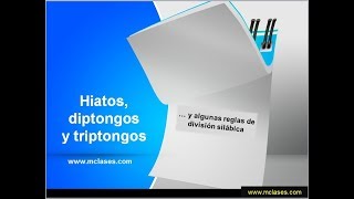 ¿Qué son hiatos diptongos y triptongos [upl. by Hsirehc629]