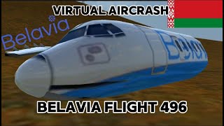 Belavia flight 496  Virtual aircrash Belarusian Airlines  Turbopop flight simulator [upl. by Jaal536]