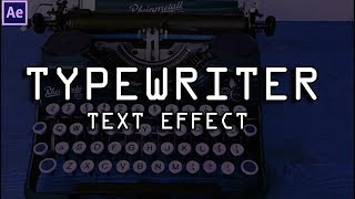 Simple amp Quickest Way To Do Typewriter Text Effect  After Effects No Expressions Needed [upl. by Evadne696]