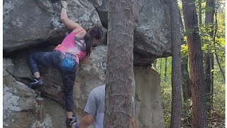 V1 Rocktown Boulder bnhh rockclimbing sport bouldering [upl. by Enimsaj]