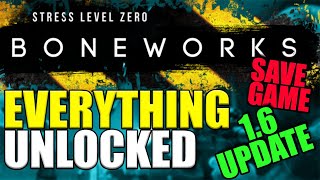 BONEWORKS 16 EVERYTHING unlocked 100 Save Game  How to install [upl. by Nunciata734]