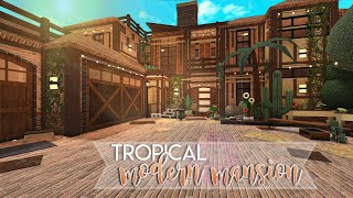 modern tropical mansion  bloxburg speedbuild  nixilia [upl. by Idorb]