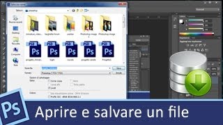 Video corso di Photoshop  lezione 3  Creare salvare e aprire un file [upl. by Yahs]