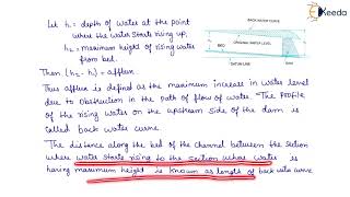 Back Water Curve and Afflux  Flow through Open Channels  Applied Hydraulics [upl. by Smitt587]