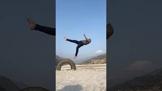 Real Life Ninja Flips And Tricks🙀❤️ shorts flipstunt ytshorts nepal [upl. by Alcock]