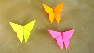 Basteln mit Papier Schmetterlinge falten Einfaches Origami Geschenk Idee zum Deko selber machen [upl. by Yerak479]