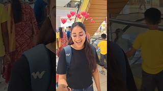 Cute girl reaction😍shorts cutegirl cutegirlrection trending mall gwalior prank prankvideo [upl. by Lahcear]