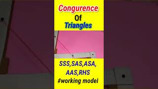 Working Model of Maths for Class 78910 mathsproject viralshorts congurenceoftriangles [upl. by Altis]