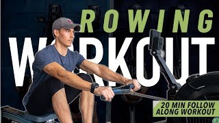 20 Minute Power Rowing Workout  Rowing Machine HIIT [upl. by Esidnak]