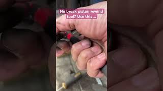 How to rewind a brake piston without a proper piston rewind tool minicooper minicooperworld [upl. by Sualokcin]