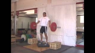 Olympic Weightlifting  Snatch pull low blocks t [upl. by Adieno]