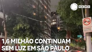 16 milhão de pessoas continuam sem luz após temporal em São Paulo [upl. by Enimzzaj]