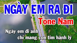 Karaoke Ngày Em Ra Đi Remix  Nhạc Sống Tone Nam  Karaoke Huỳnh Lê [upl. by Mackay596]