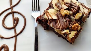 براونيز منعش بالفواكه 🍌🍍وصفة سريعة لعشاق الشوكولاته⁦🍫😍 [upl. by Nnayllas160]