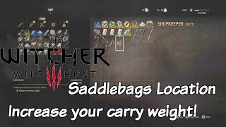 The Witcher 3 Wild Hunt  Saddlebags Location Increase your carry weight [upl. by Anined]